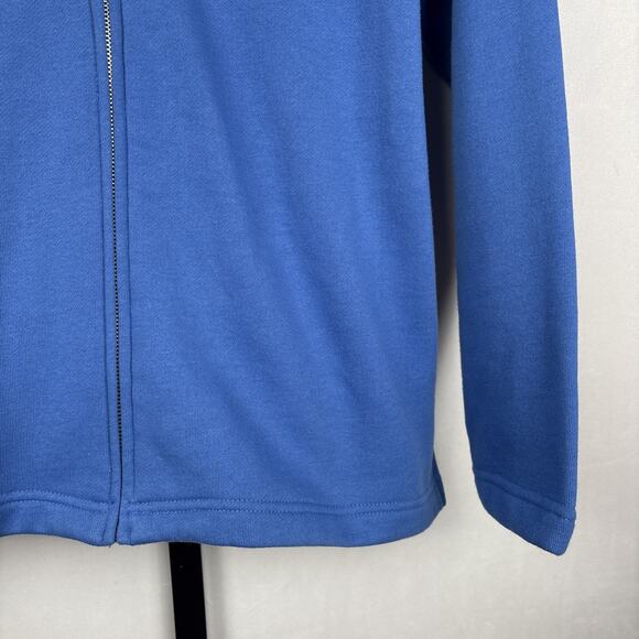 Quacker Factory Snowflake Embellished Sweatshirt Women's Medium Blue Full Zip - Picture 5 of 12